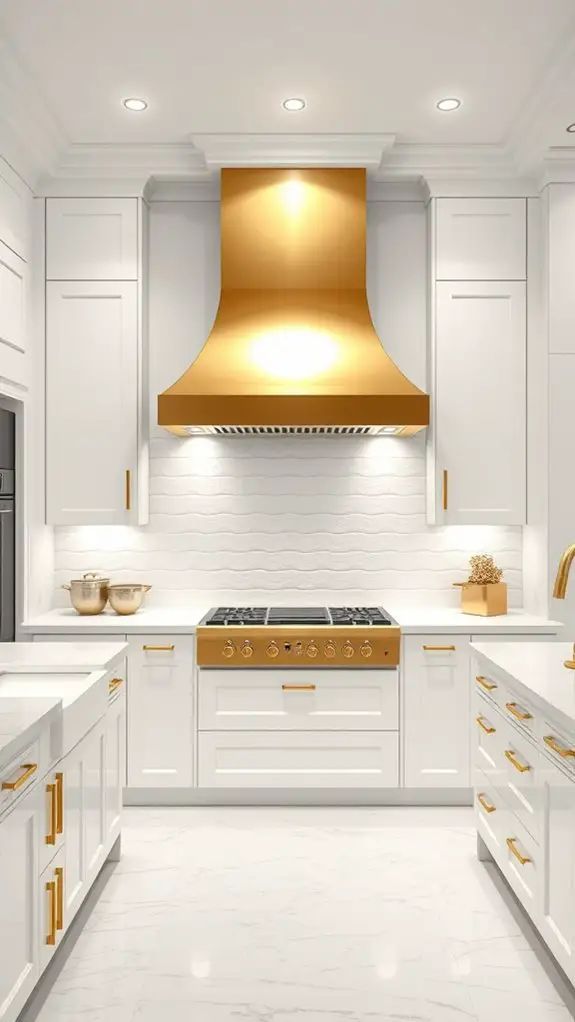 bold gold kitchen accents