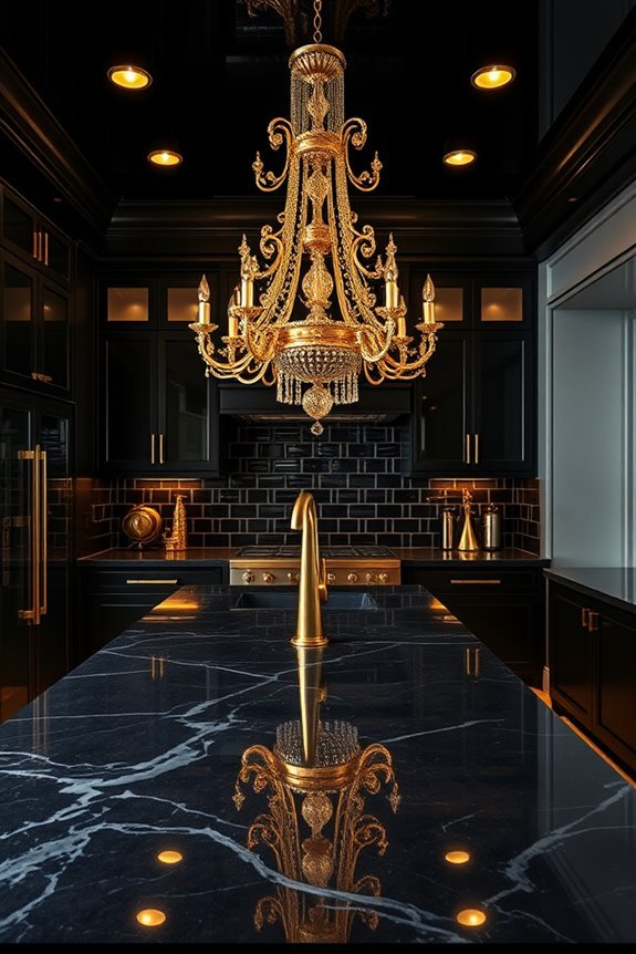 bold gold lighting statement