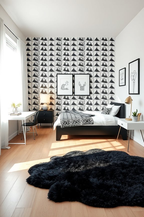 bold graphic black wallpaper