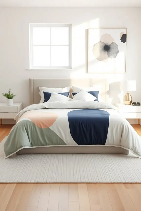 bold graphic print accents