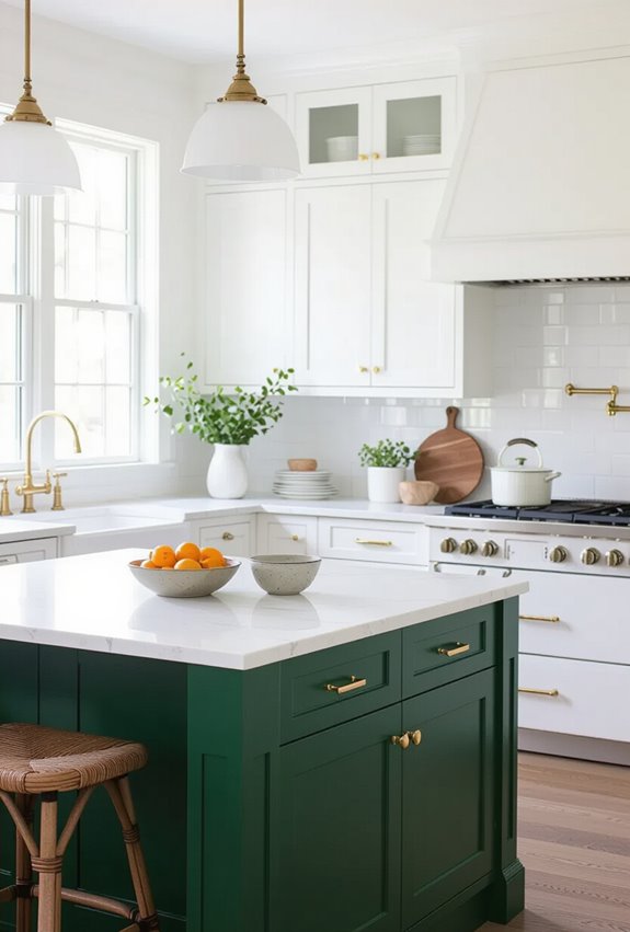 bold green island airy balance