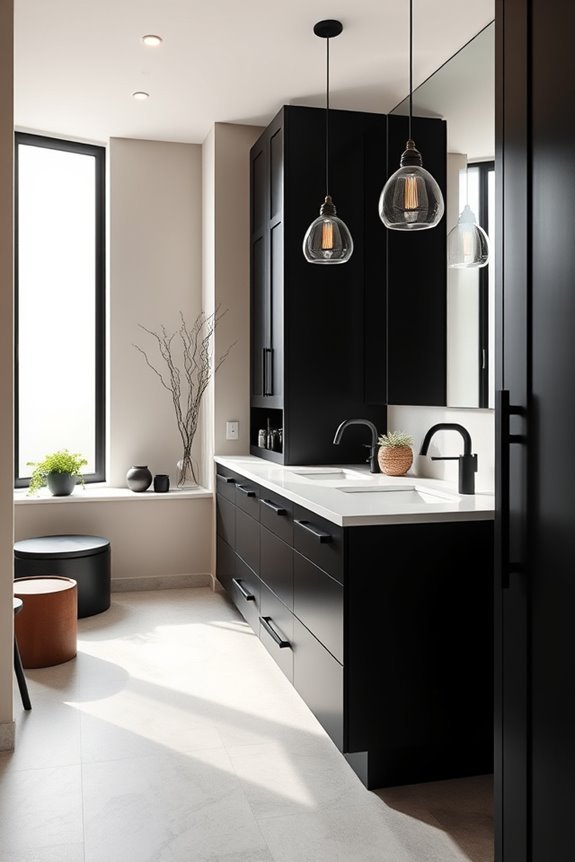 bold hardware enhances aesthetics