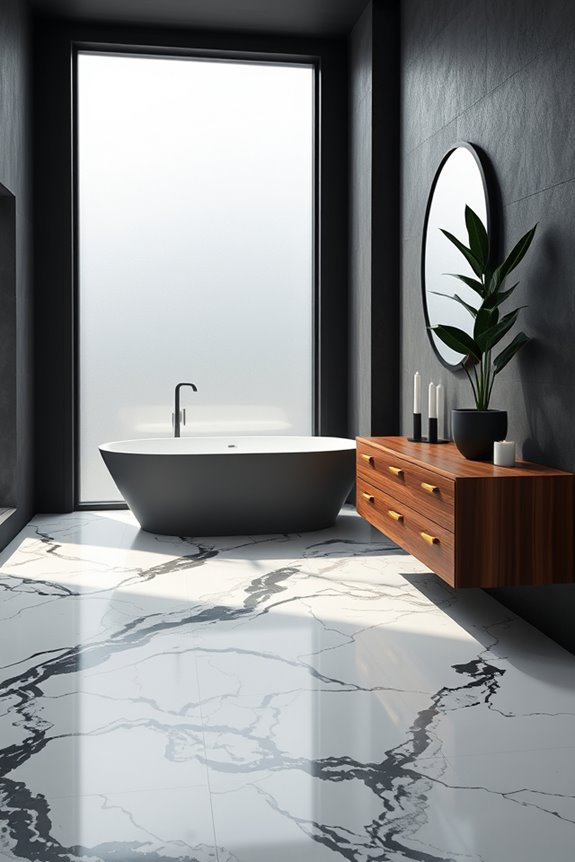 bold high contrast bathroom designs