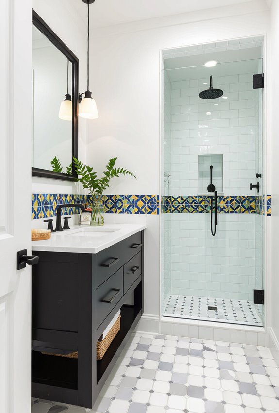 bold high contrast tile border