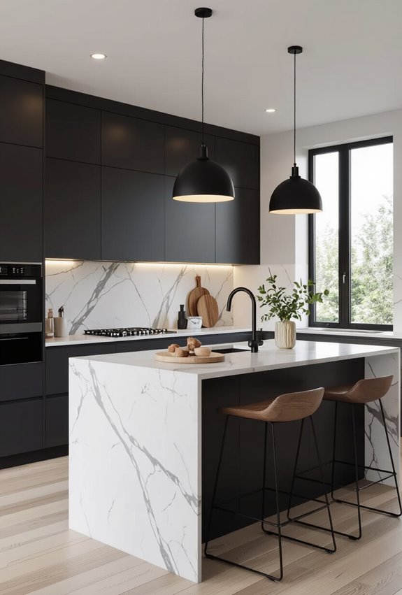 bold high contrast trim framing