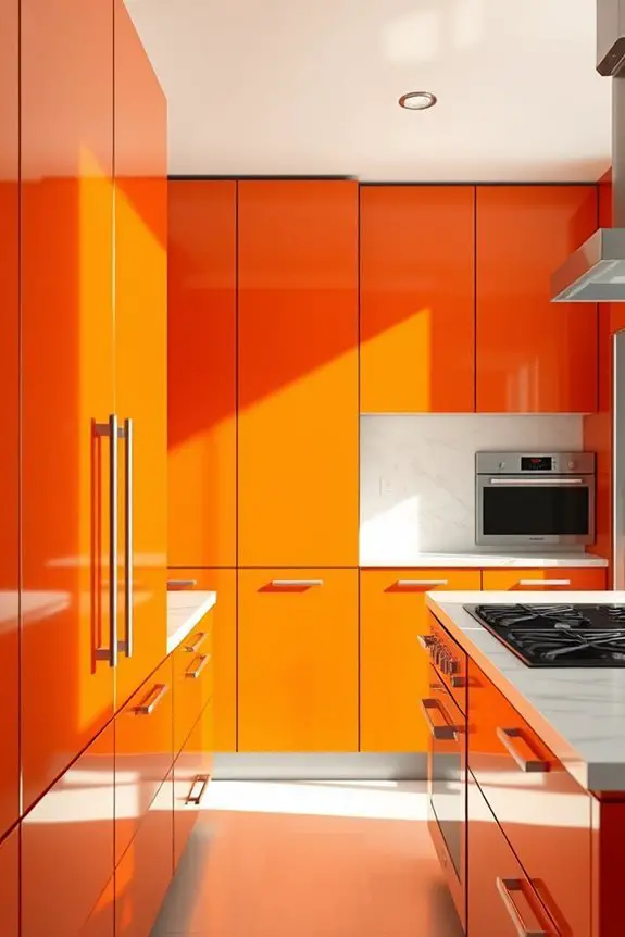 bold high gloss kitchen reflections