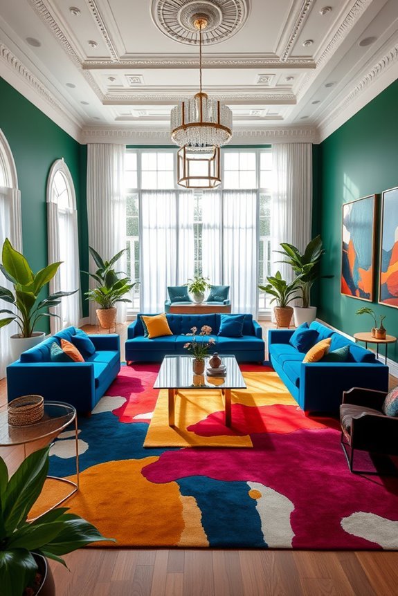 bold hues vibrant upholstery