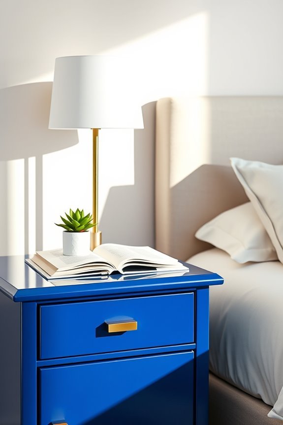 bold indigo bedside statement