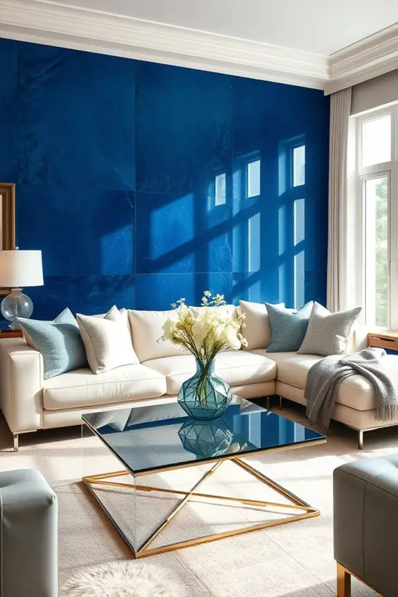 bold jewel toned sapphire decor