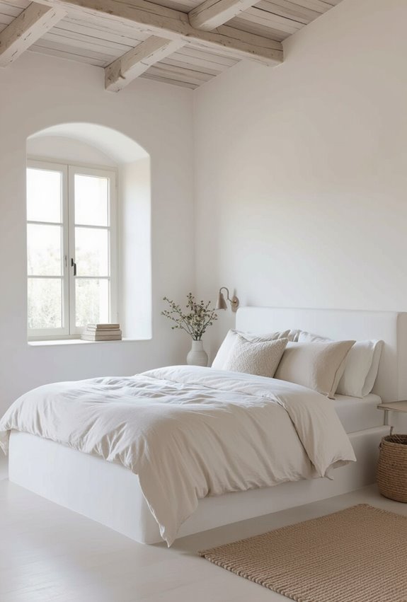 bold kilim anchors neutral room