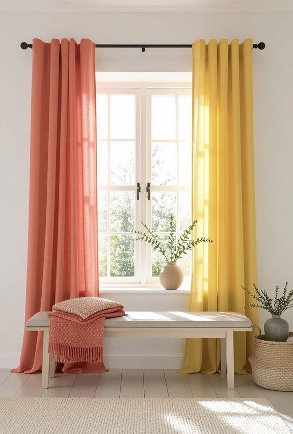 bold layered curtains enhance light