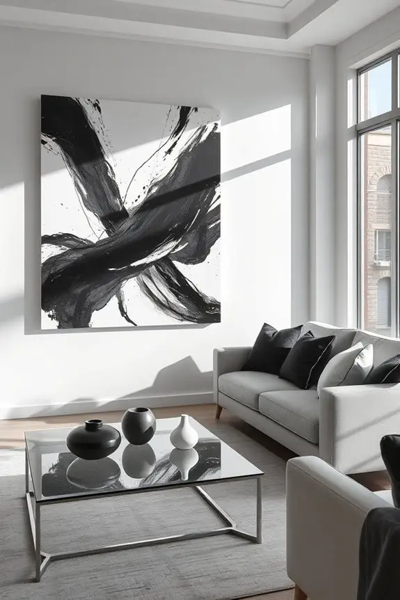 bold monochrome art impact