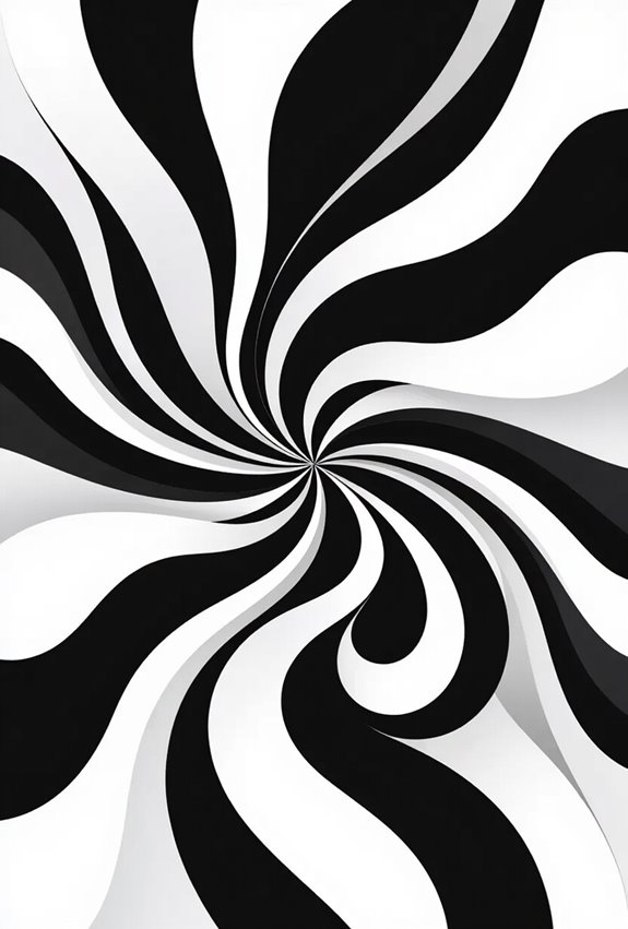 bold monochrome linear graphic drama