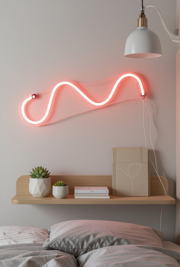 bold neon vibe sign