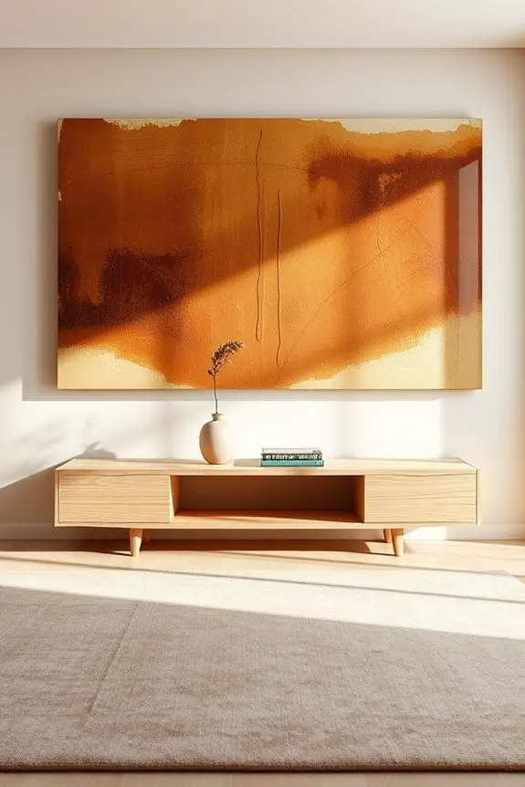 bold oversized brown artwork
