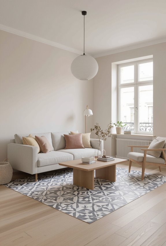 bold patterned accent floor