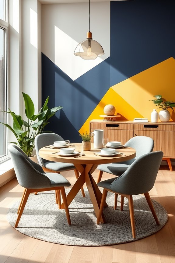 bold patterned accent walls