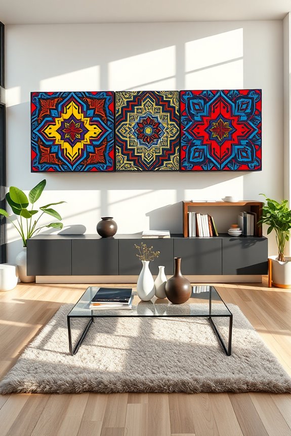 bold patterned cabinet aesthetics