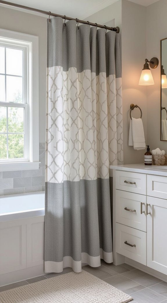 bold patterned shower curtains