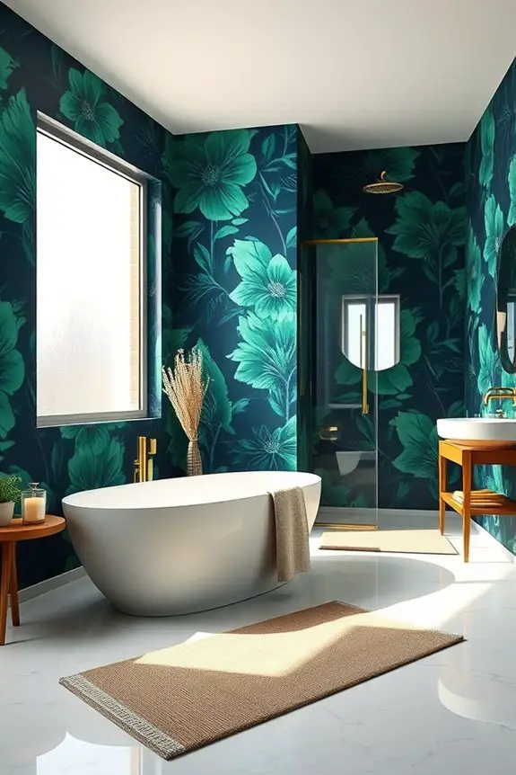 bold patterns energize bathrooms