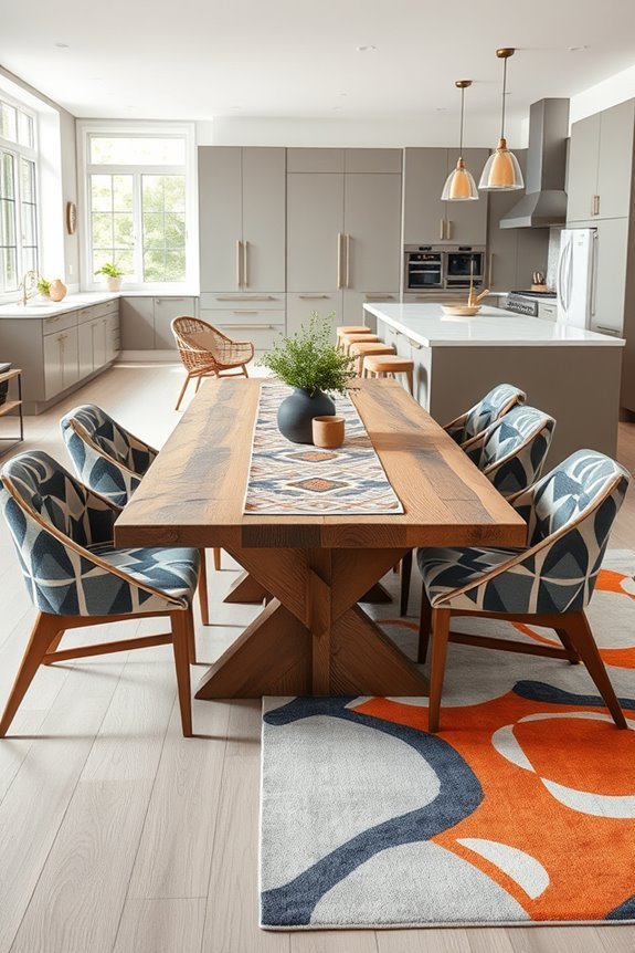 bold patterns enhance dining