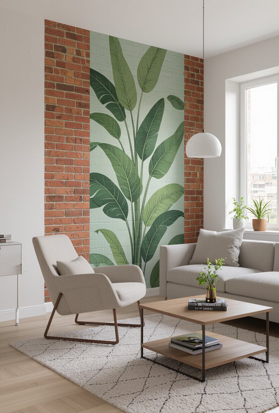 bold personalized mural on brick