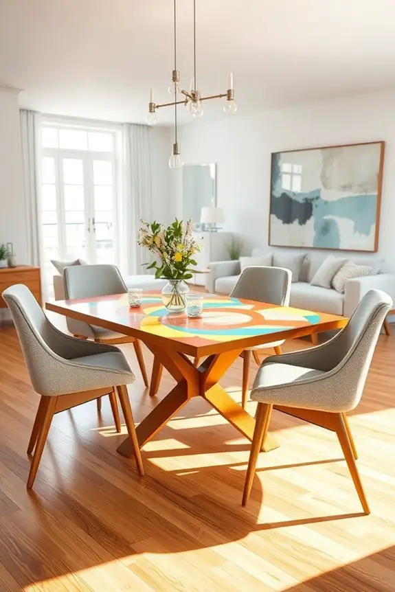 bold retro table design