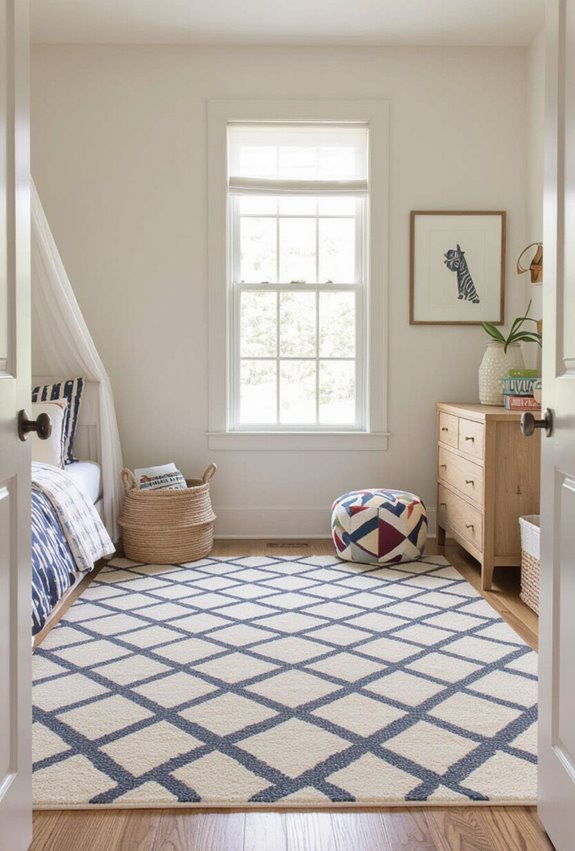 bold rugs enhance spaces