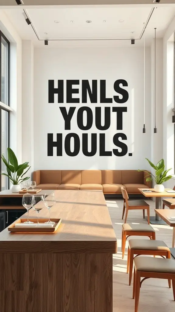 bold signage enhances atmosphere