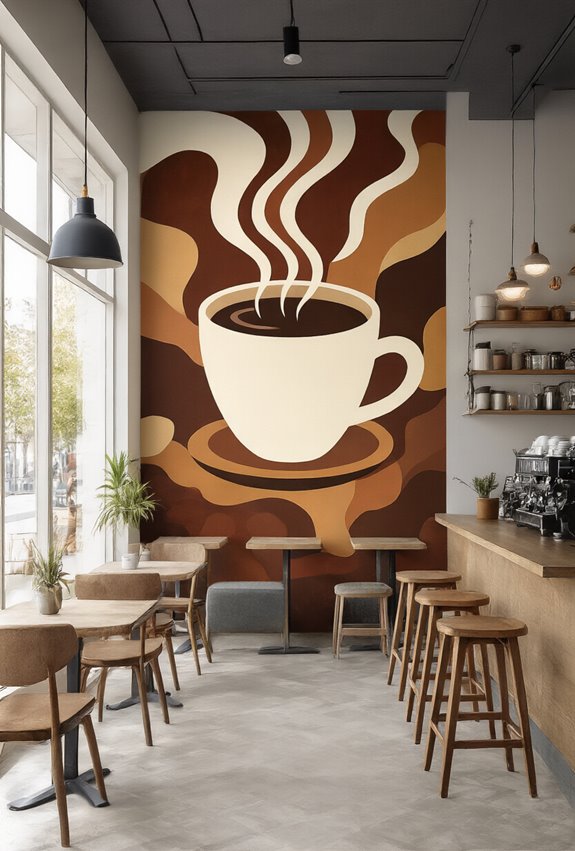 bold signature coffee mural