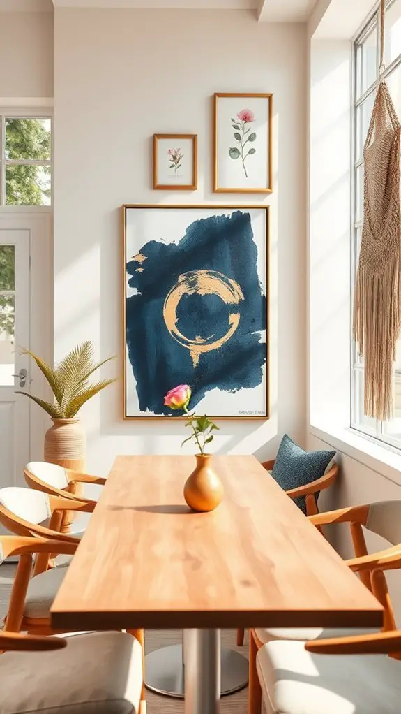 bold statement art enhances ambiance
