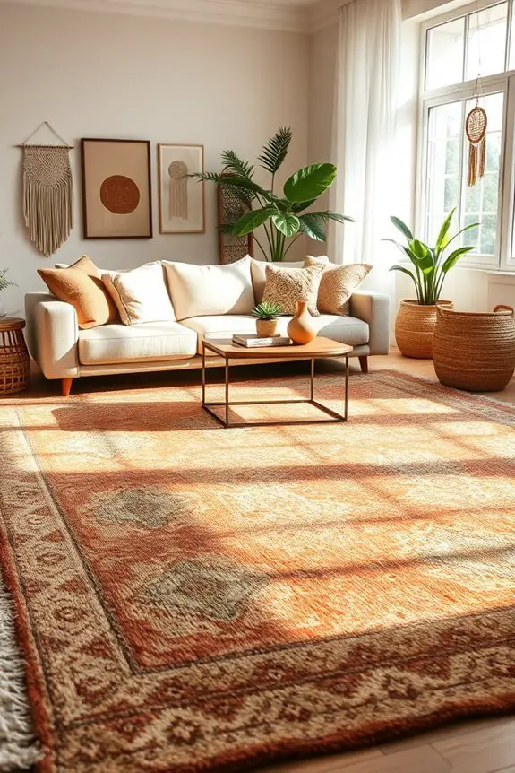 bold statement rug centerpiece