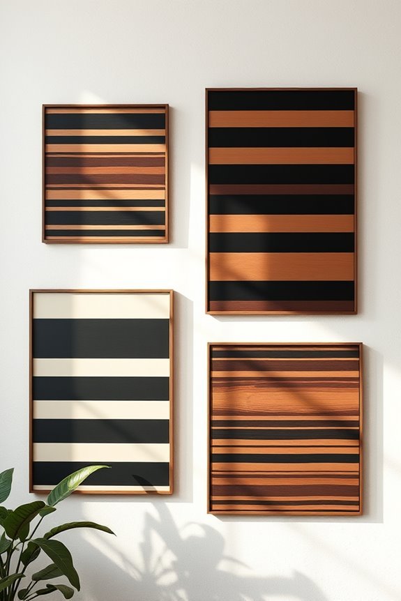 bold striped wall art