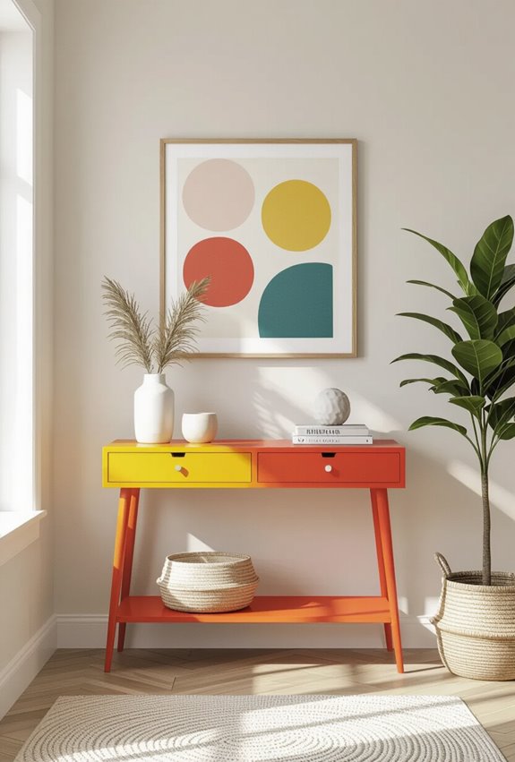 bold textured coordinated entryway design