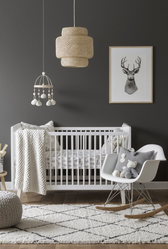 bold textured monochrome nursery