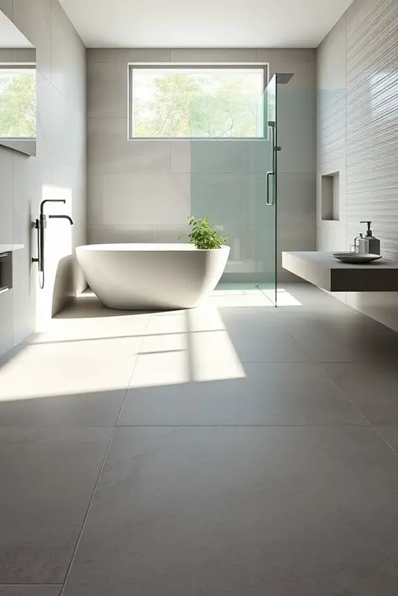 bold tiles contrasting grout
