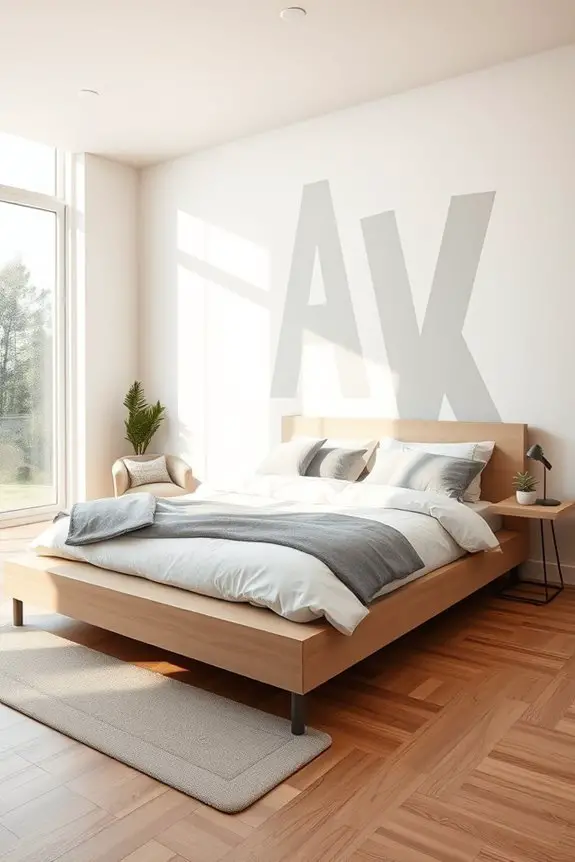 bold typography for bedrooms