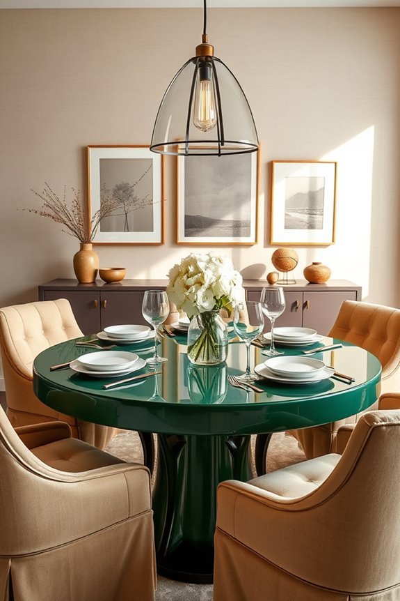 bold vibrant dining statements