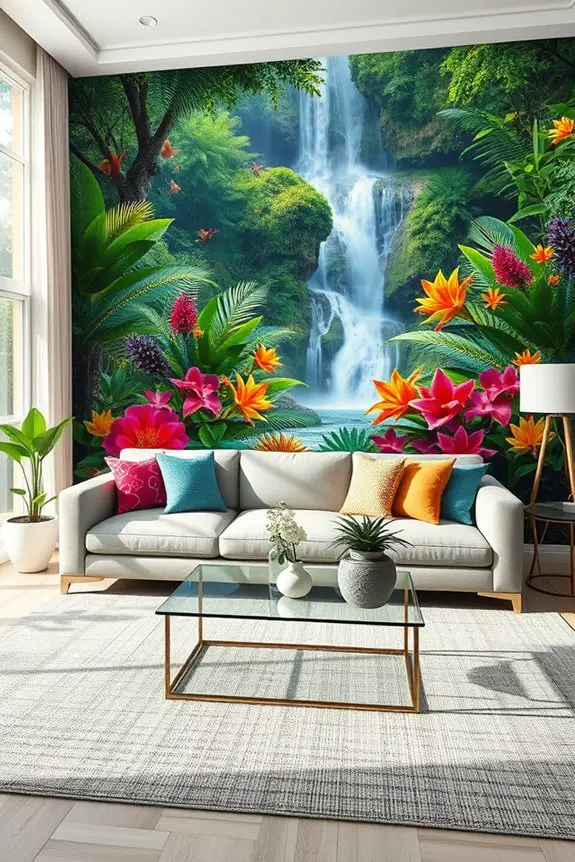 bold vibrant wallpaper murals