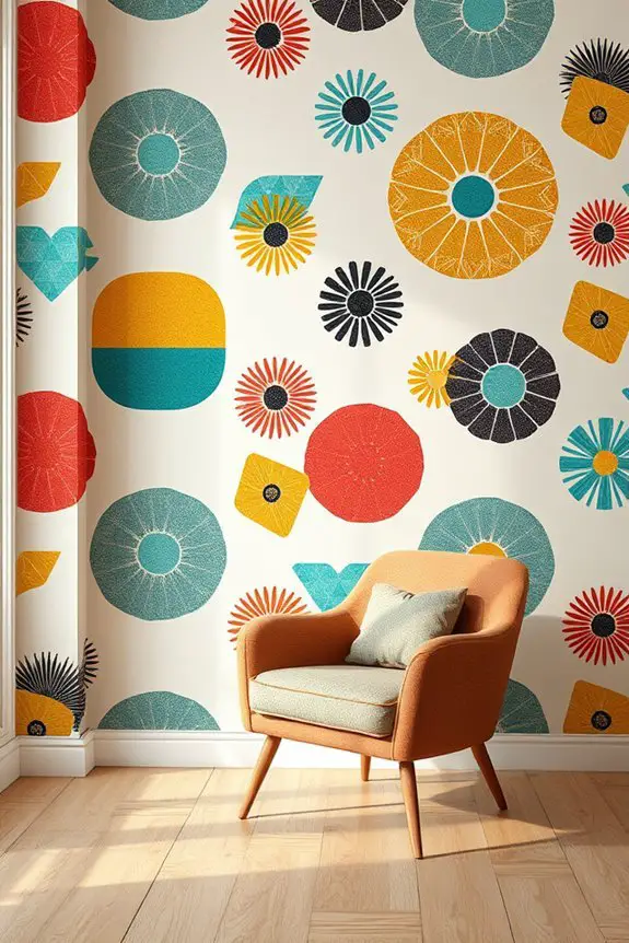 bold vibrant wallpaper patterns