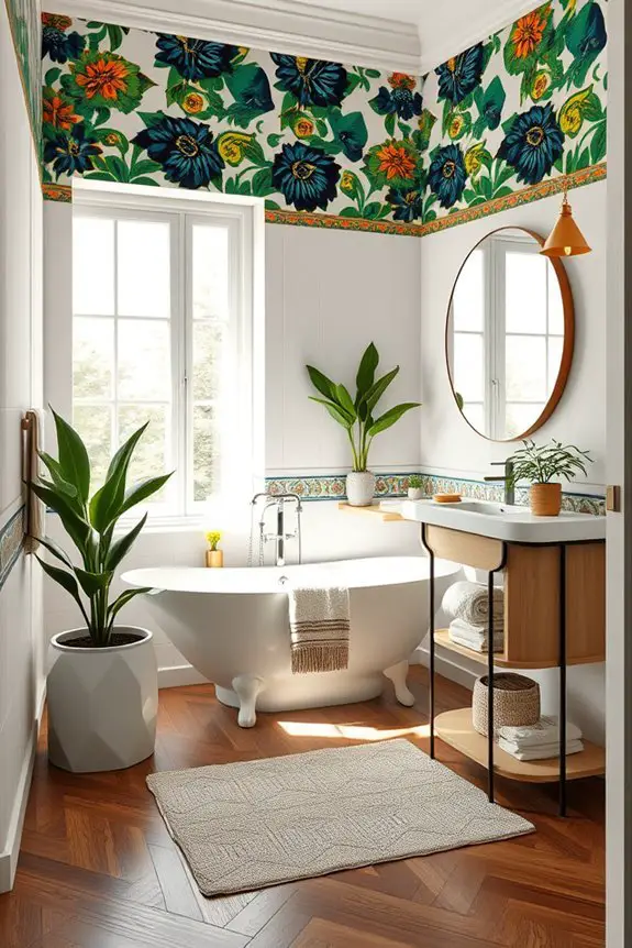 bold wallpaper border accents
