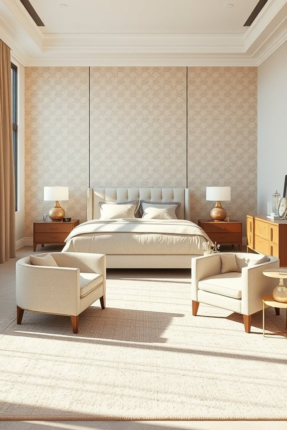 bold wallpaper creates focal point