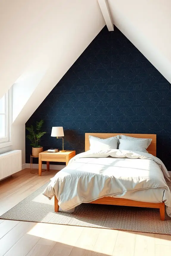 bold wallpaper feature wall