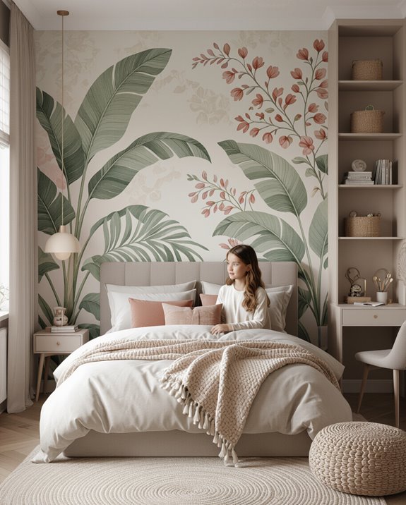 bold wallpaper or mural