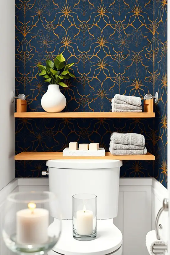 bold wallpaper transforms bathrooms