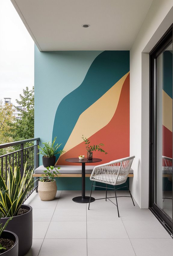 bold weatherproof mural accent