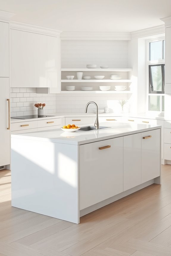 bold white kitchen design