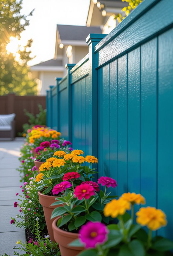 boldly paint accent fence