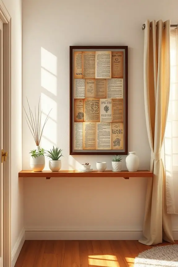 book page wall art