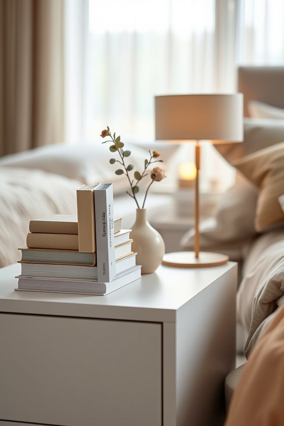 books as bedside decor